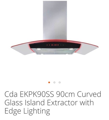 Cda 90cm curved glass - 90cm,